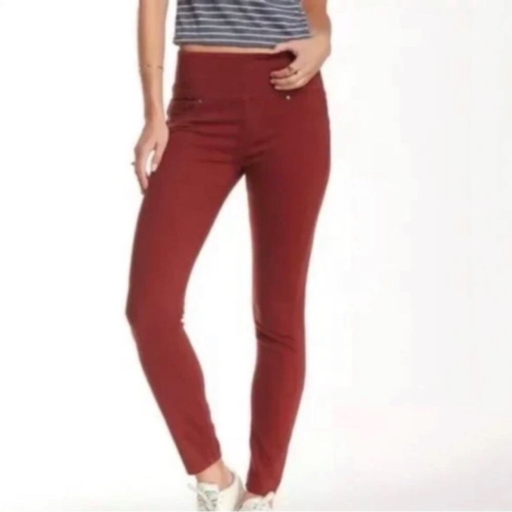 Spanx Denim Pull On Wine Red Jeggings Solace Size XL